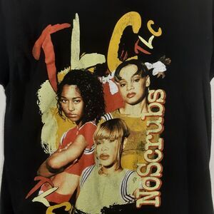 TLC NO SCRUBS Adult Unisex M Short Sleeve T-Shirt Retro 90s Pop Music Big Logo